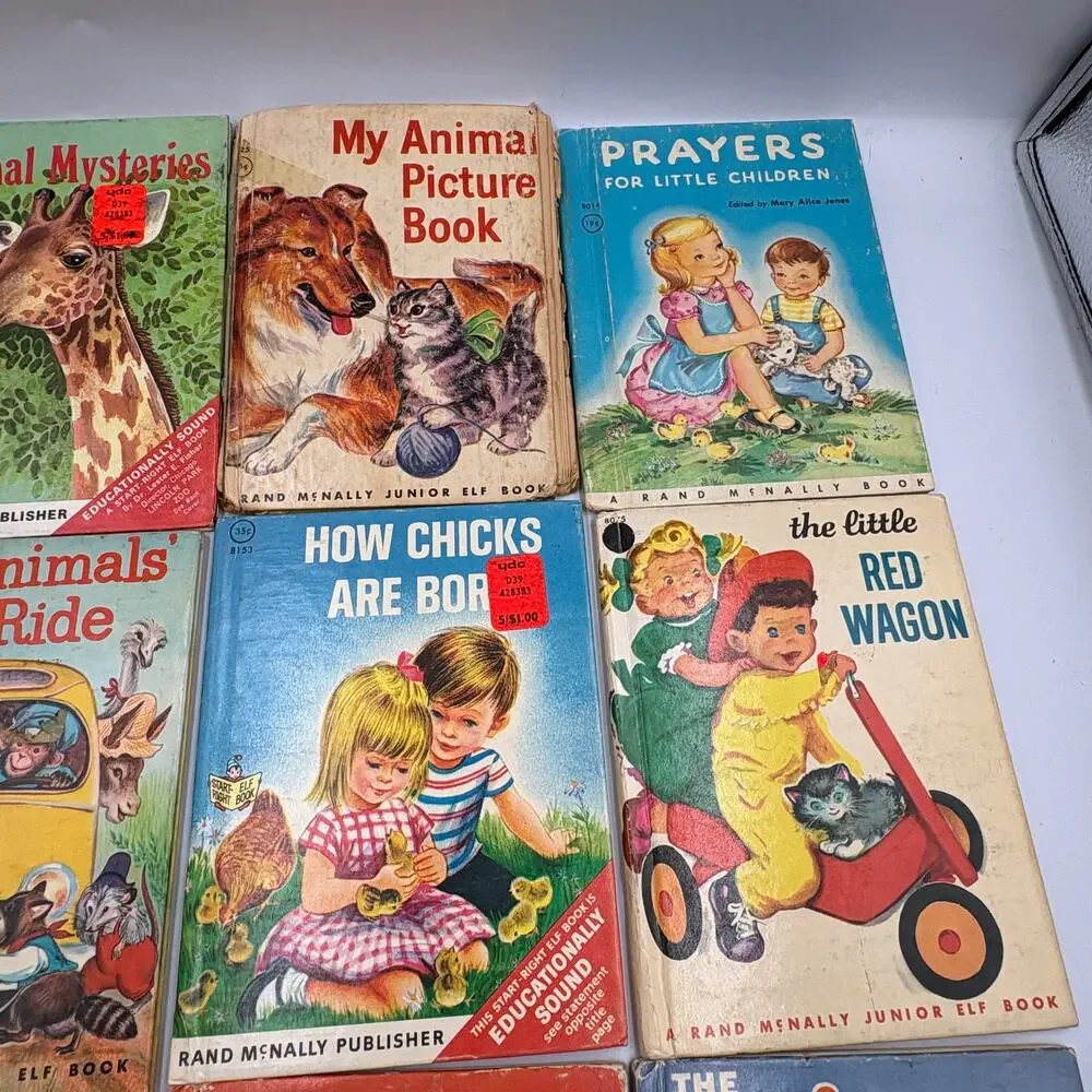 Lot 14 Vintage Rand McNally Junior Elf Children's Books